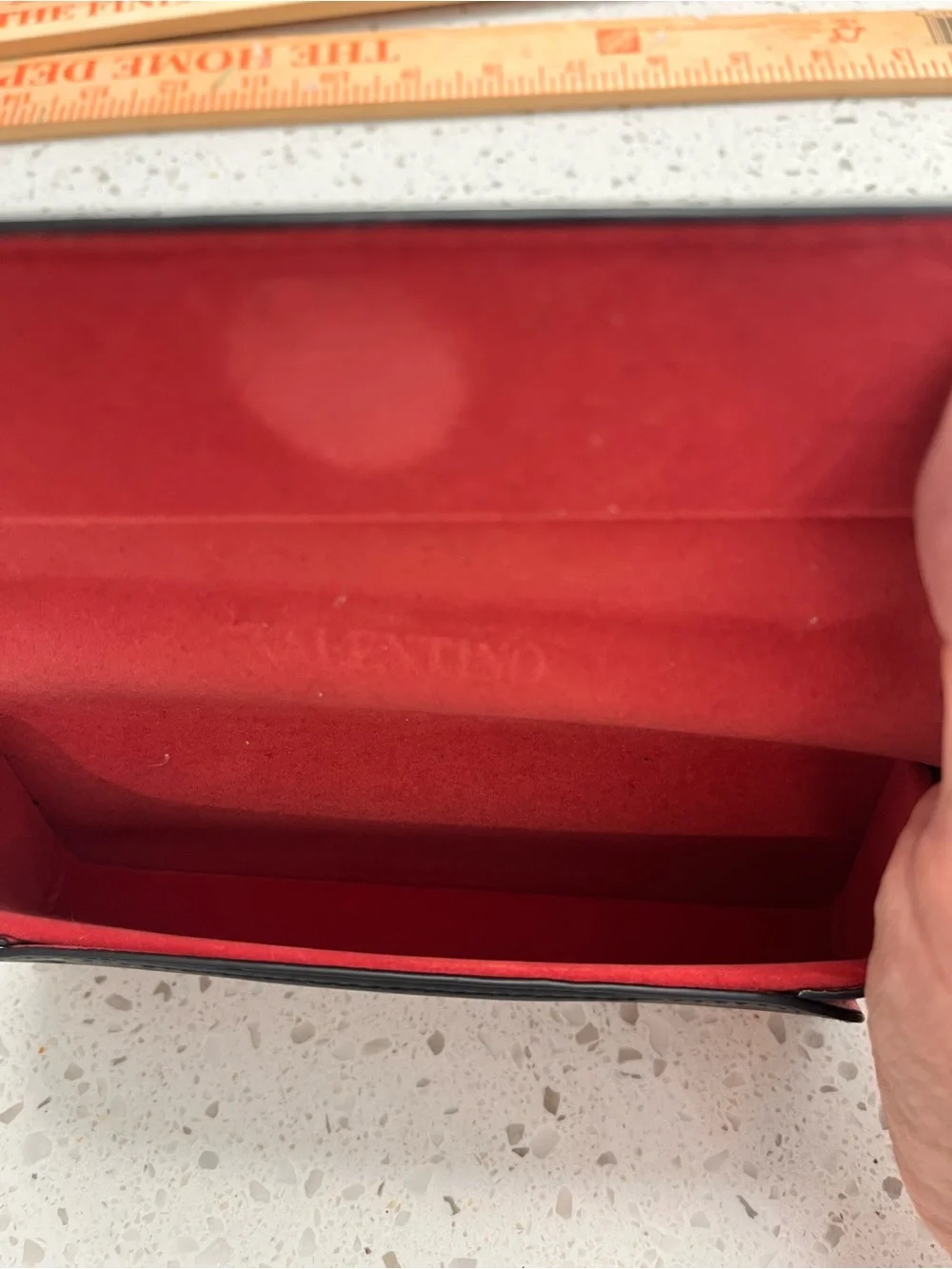 Valentino Black Fold-Over Sunglasses Case